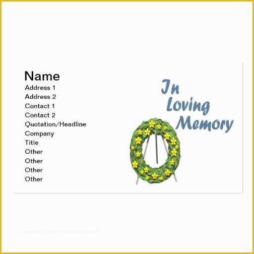 In Loving Memory Template Free Of In Loving Memory Double Sided Standard Business Cards