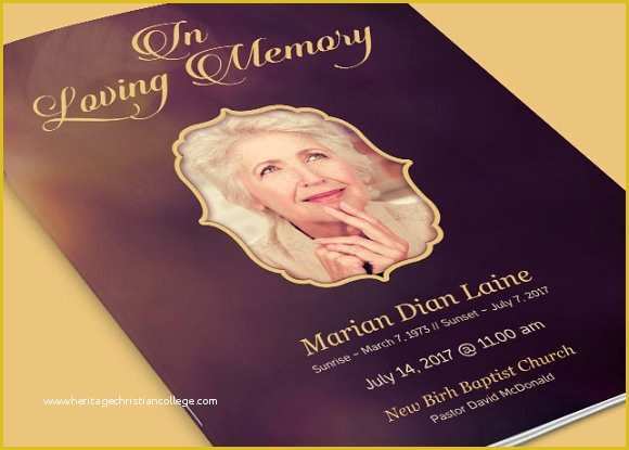 In Loving Memory Template Free Of In Loving Memory Funeral Program Brochure Templates