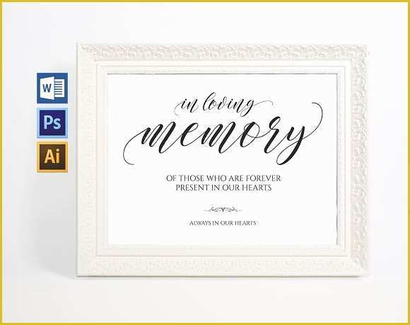 In Loving Memory Template Free Of In Loving Memory Sign Wpc38 Invitation Templates