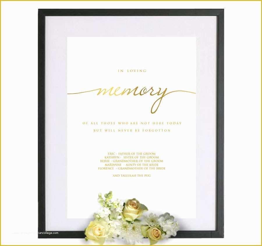 In Loving Memory Template Free Of In Loving Memory Template Gold In Loving Memory Pdf In