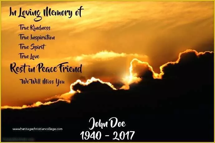 In Loving Memory Template Free Of In Loving Memory Template