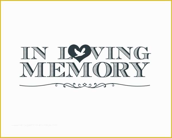 In Loving Memory Template Free Of In Loving Memory Word Art