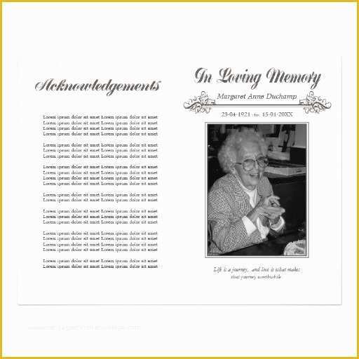 In Loving Memory Template Free Of In Memoriam Loving Memory Funeral Booklet Template Flyer