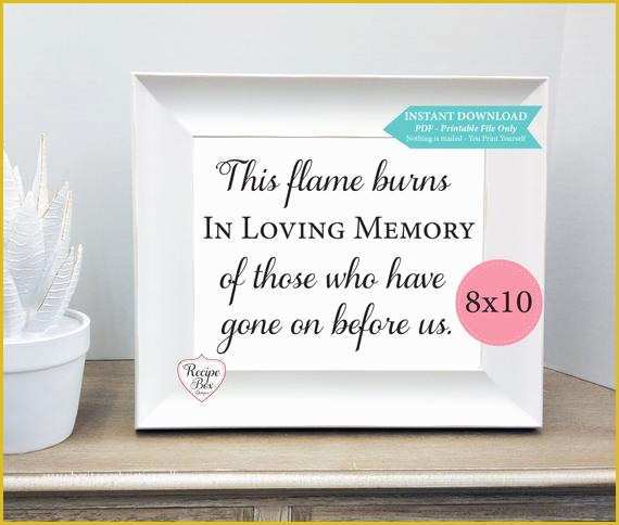 In Loving Memory Template Free Of Items Similar to In Loving Memory Instant Download