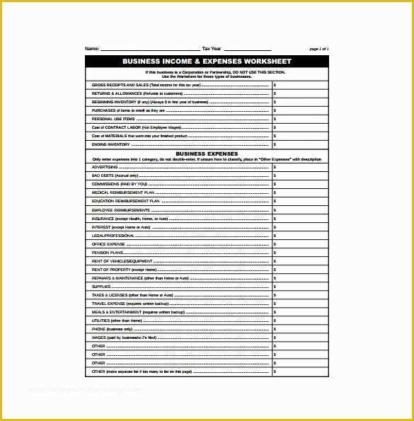 Income and Expenditure Template Excel Free Of Expense Sheet Template 9 Free Word Excel Pdf
