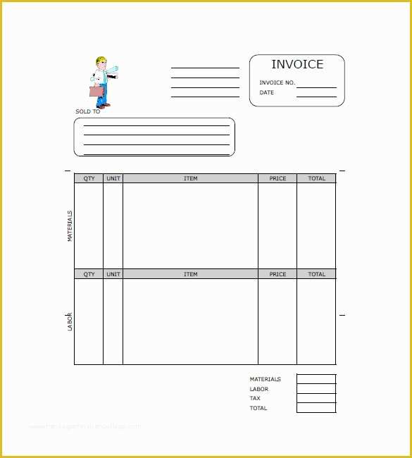 Independent Contractor Invoice Template Free Of Contractor Invoice Template 8 Free Word Pdf format