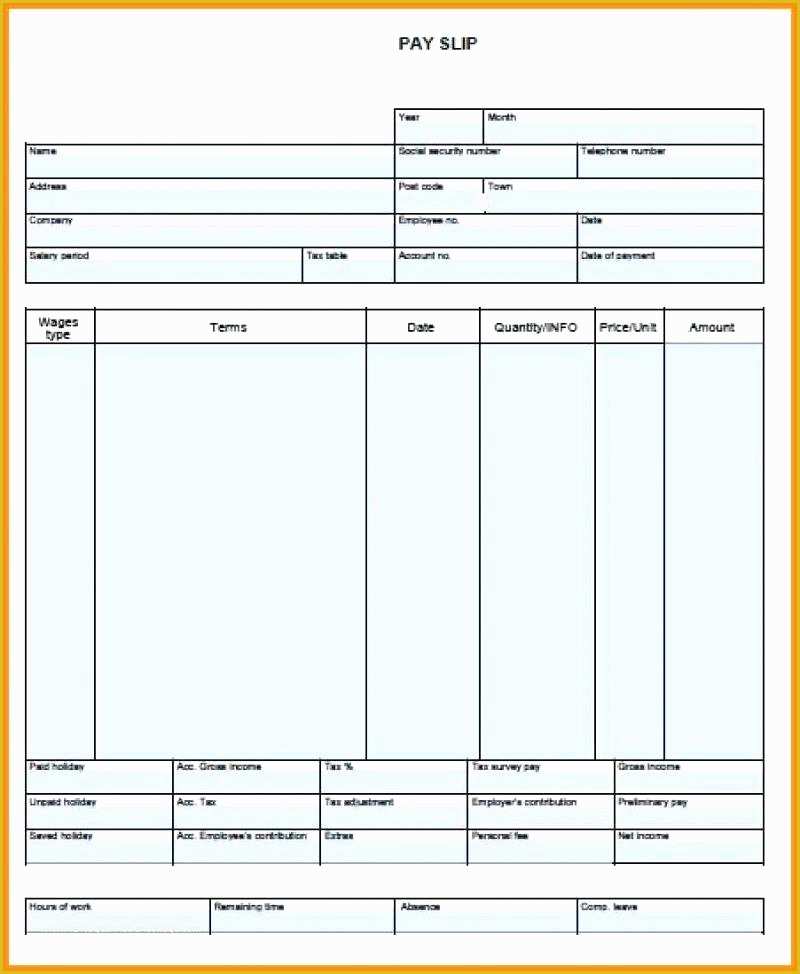 Independent Contractor Pay Stub Template Free Of 15 Example Of Paycheck Stub