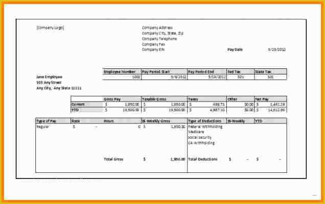 Independent Contractor Pay Stub Template Free Of 7 Independent Contractor Pay Stub