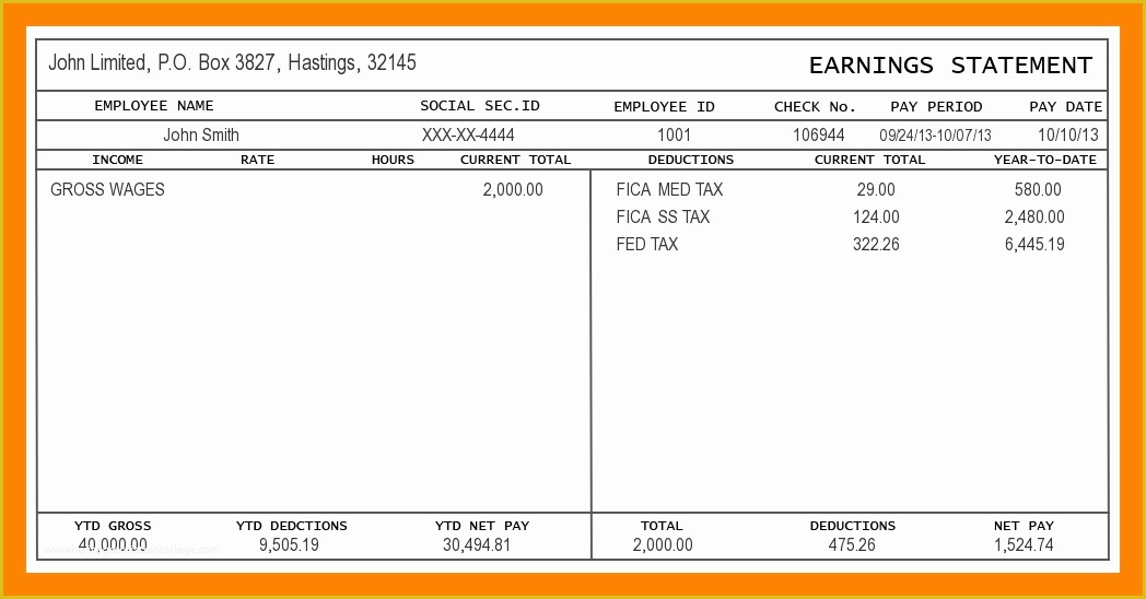 Independent Contractor Pay Stub Template Free Of 7 Independent Contractor Pay Stub Template
