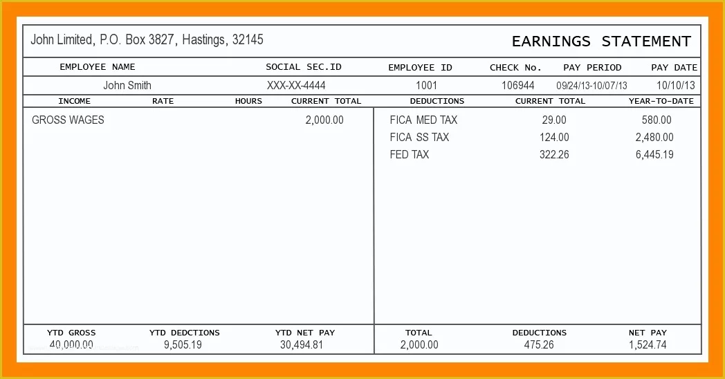 Independent Contractor Pay Stub Template Free Of 7 Independent Contractor Pay Stub Template