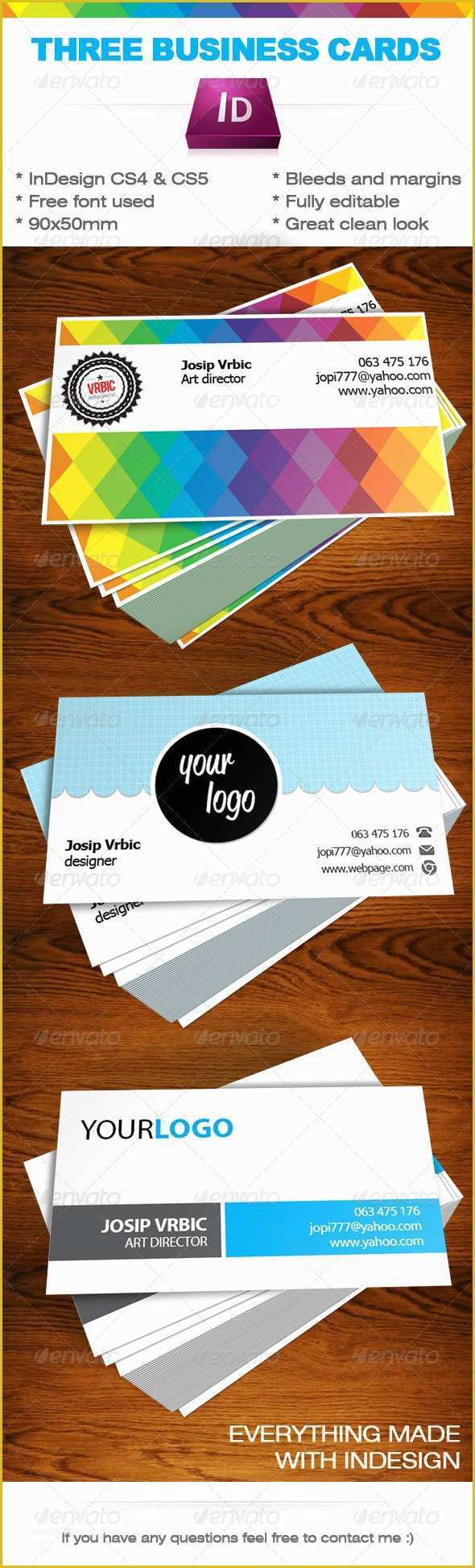 Indesign Business Card Template Free Of Business Cards Indesign Templates