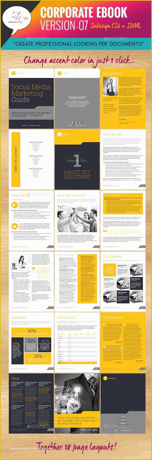 Indesign Ebook Template Free Download Of Corporate Ebook Template Design Download