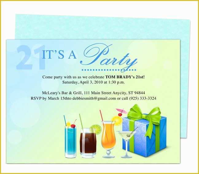 Indesign Invitation Template Free Of Coolers 21st Birthday Invitation Party Templates Printable