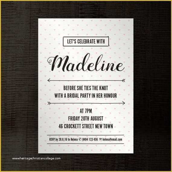 Indesign Invitation Template Free Of Hand Drawn Hearts Invitation A5 Indesign Template for Birthday