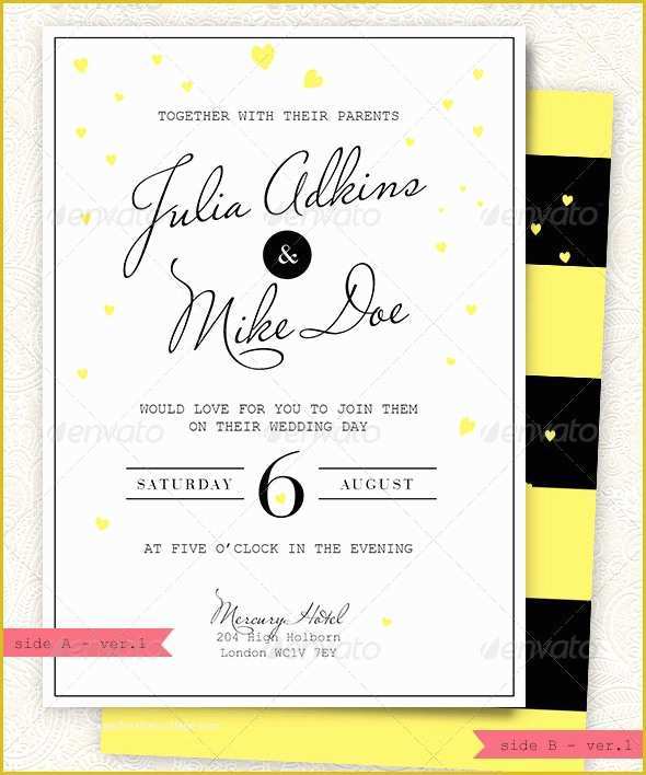 Indesign Invitation Template Free Of Modern Wedding Invitation 20 Psd Jpg Indesign format