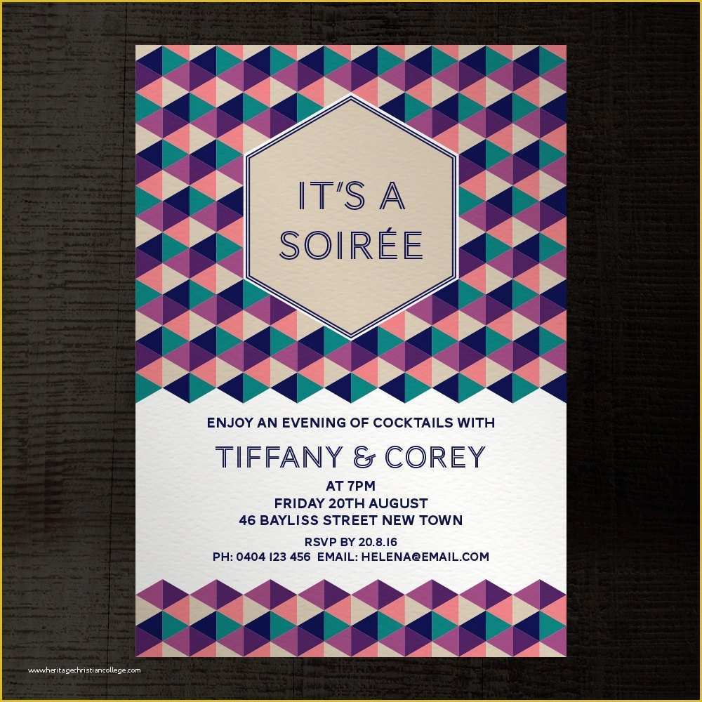 Indesign Invitation Template Free Of soiree Indesign Template Party Invitation A5 for Birthday