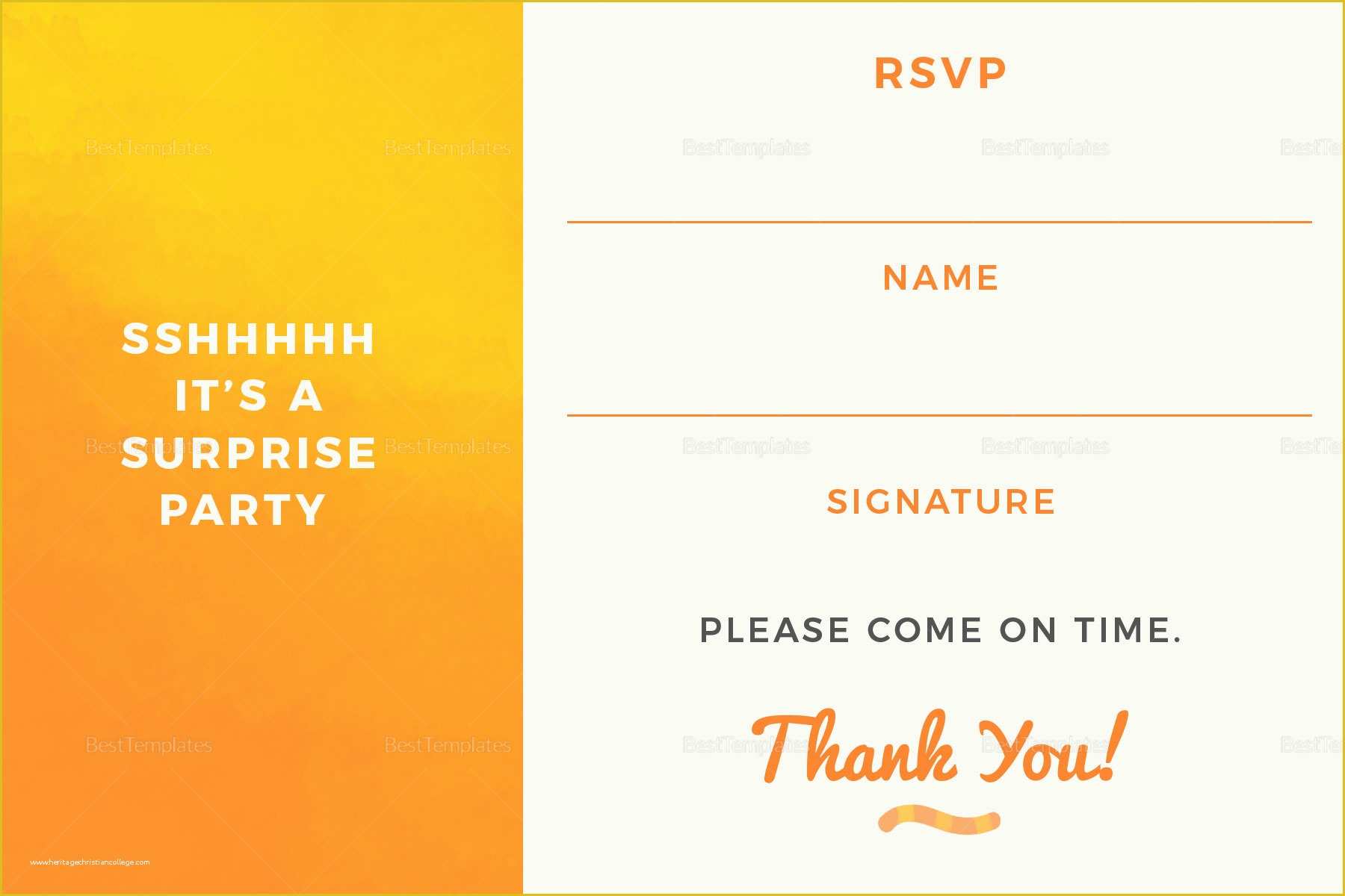 Indesign Invitation Template Free Of Surprise Birthday Party Invitation Design Template In Psd