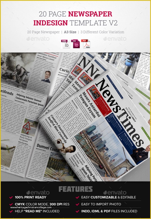 Indesign Newspaper Template Free Of 15 Best Indesign Newspaper Templates 2016 Tutorial Zone