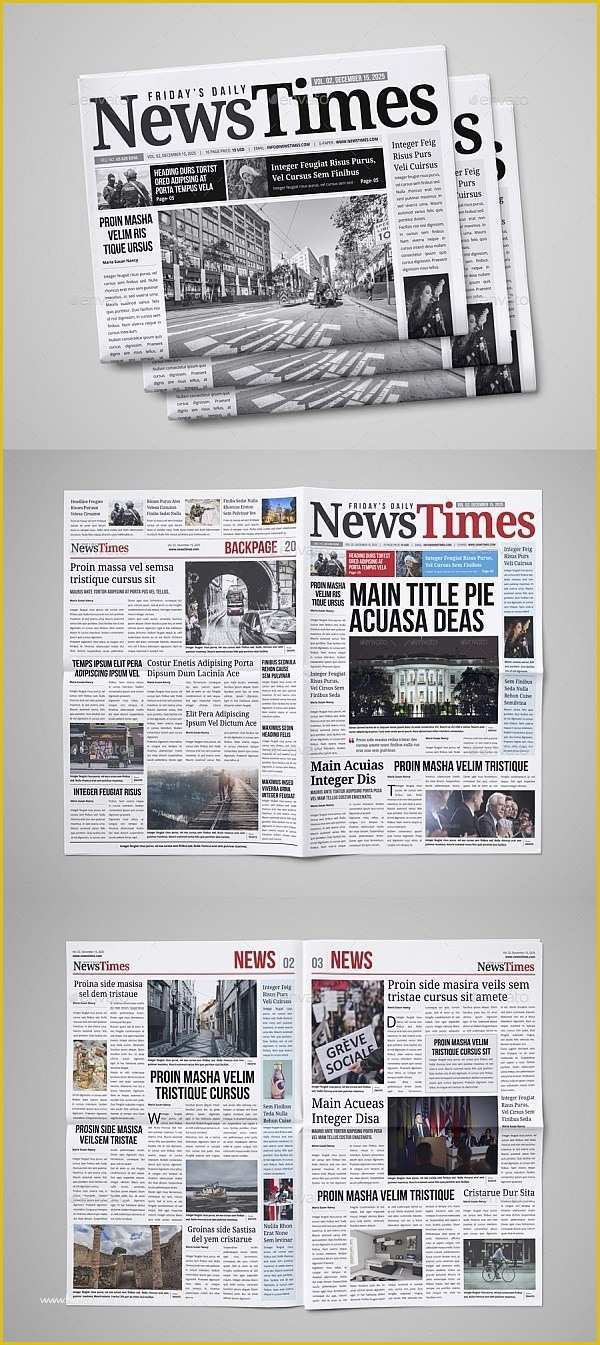 Indesign Newspaper Template Free Of 30 Professional Indesign Newspaper Templates