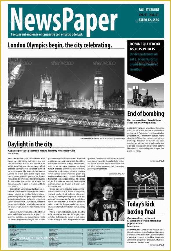 Indesign Newspaper Template Free Of 35 Best Newspaper Templates In Indesign and Psd formats