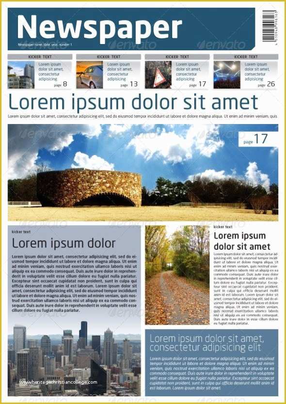 Indesign Newspaper Template Free Of 35 Best Newspaper Templates In Indesign and Psd formats