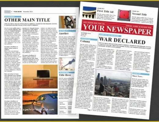 Indesign Newspaper Template Free Of 6 School Newspaper Templates Free Sample Example