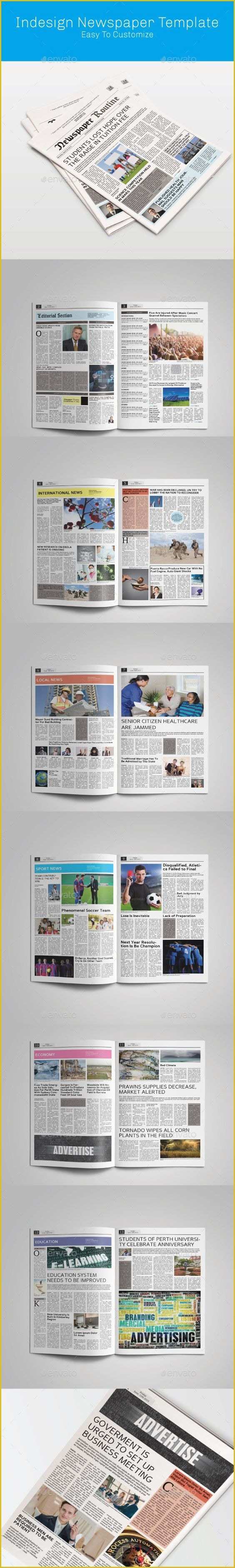 Indesign Newspaper Template Free Of Templates Newspaper and Design On Pinterest