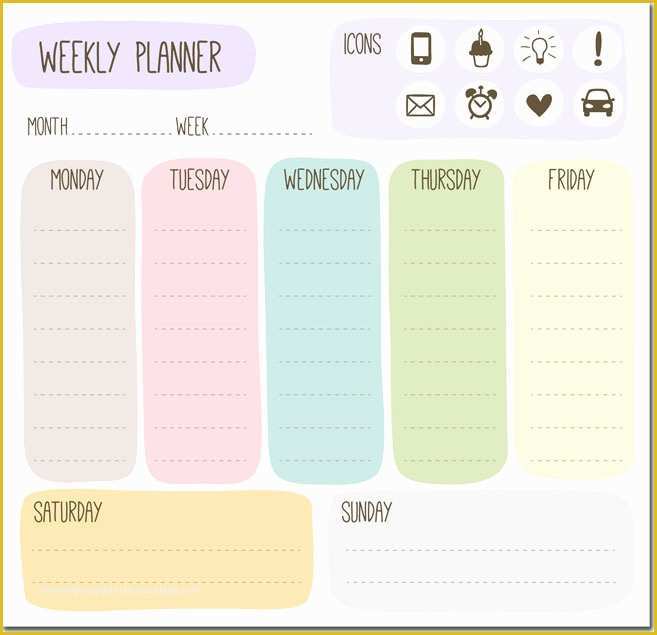 Indesign Planner Template 2018 Free Of 10 Students Weekly Itinerary and Schedule Templates