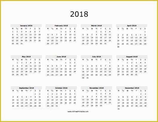 Indesign Planner Template 2018 Free Of 2018 Calendar Template