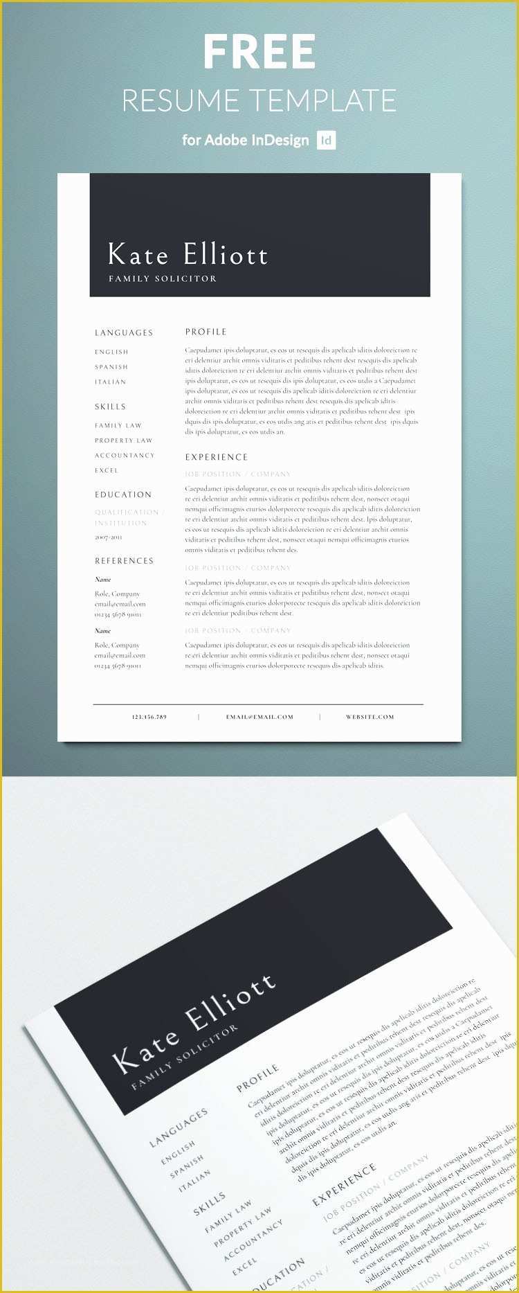 Indesign Planner Template 2018 Free Of Professional Resume Template