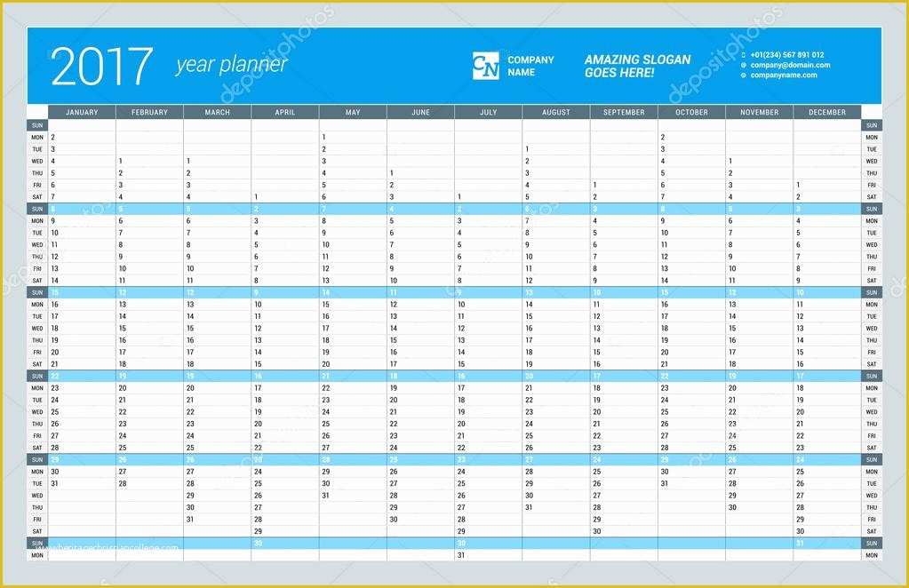 Indesign Planner Template 2018 Free Of Ročn Nástěnné Kalendář Planner šablona Pro Rok 2017