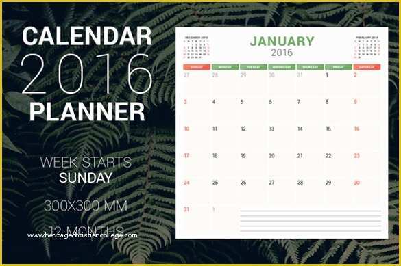 Indesign Planner Template Free Of 9 Indesign Calendars