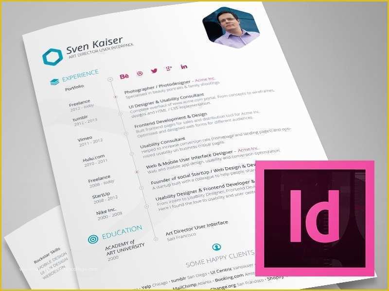 Indesign Templates Free Download Of Resume Template Indesign