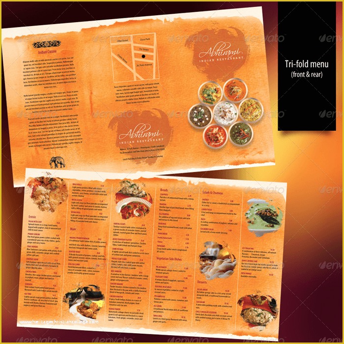 Indian Menu Template Free Of Indian Style Restaurant Menu Templates Single Bi Fold