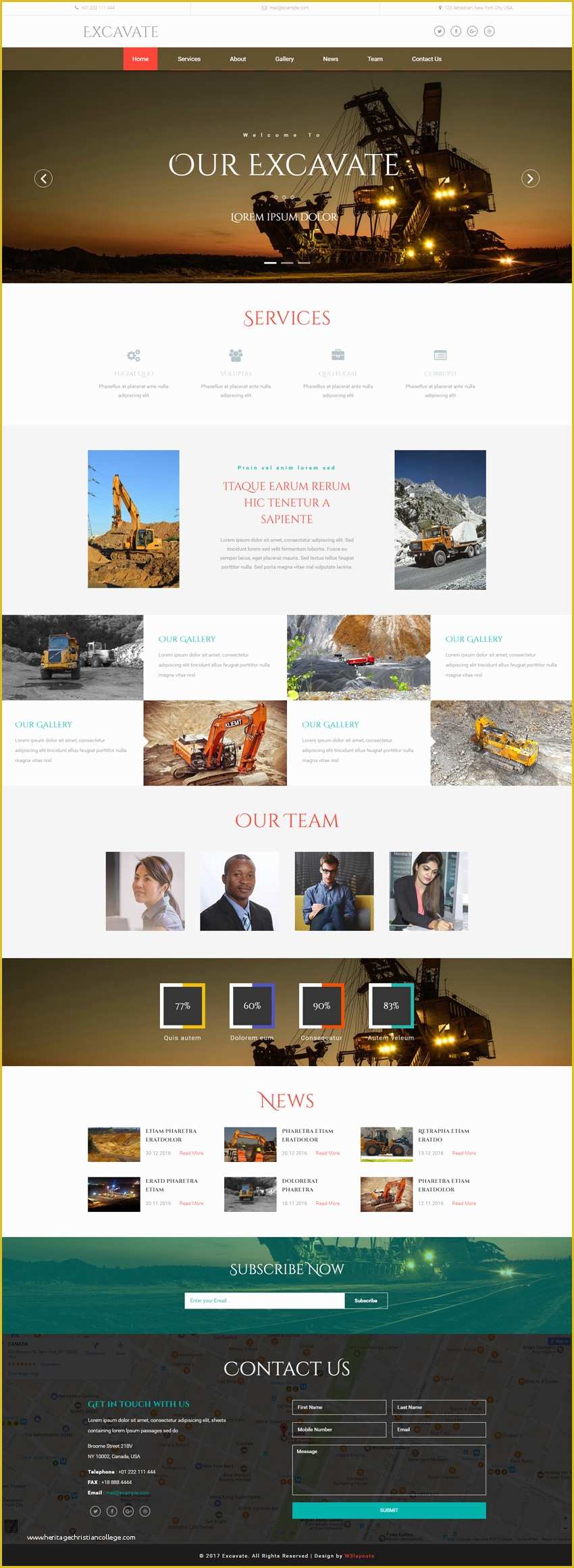 Industrial Responsive Website Templates Free Download Of Excavate An Industrial Category Bootstrap Responsive Web