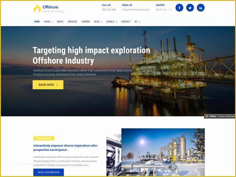 Industrial Responsive Website Templates Free Download Of Fshore Free Responsive Industrial Joomla Template