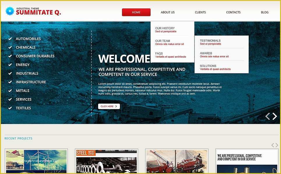 Industrial Responsive Website Templates Free Download Of Industrial Responsive Website Template