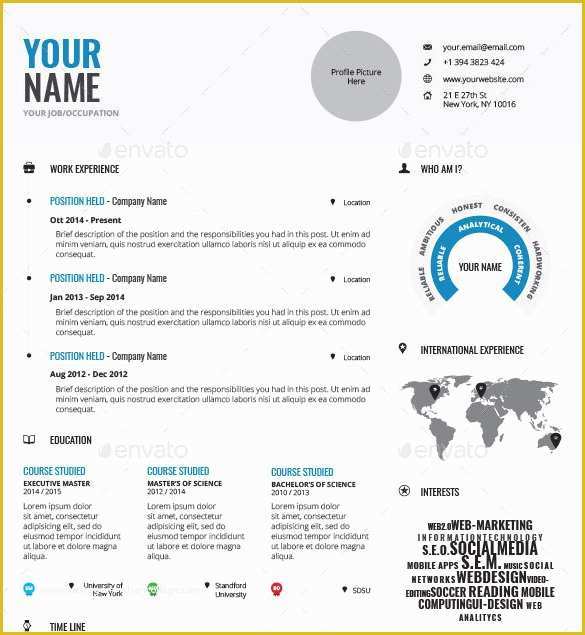 Infographic Resume Template Free Of 33 Infographic Resume Templates Free Sample Example