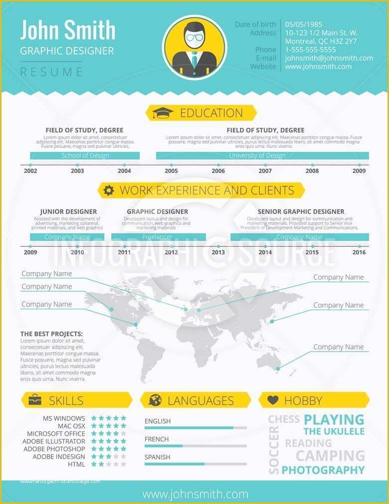 Infographic Resume Template Free Of Infographic Resume Template – 1 Resumes