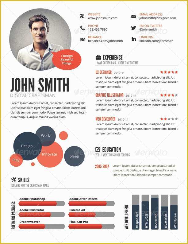 Infographic Resume Template Free Of top 5 Infographic Resume Templates