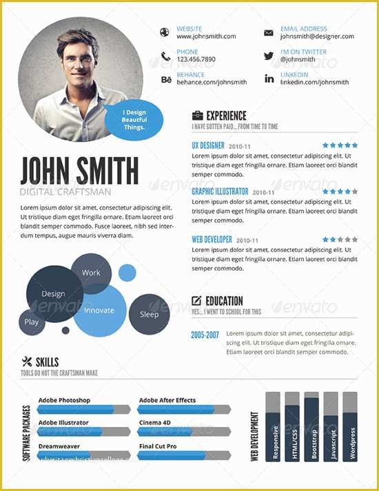 Infographic Resume Template Word Free Download Of 31 Infographic Resume Templates [download Free & Premium]