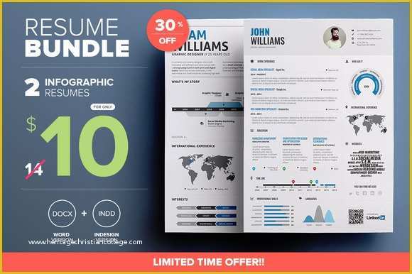 Infographic Resume Template Word Free Download Of Creativemarket Infographic Resume Mini Bundle