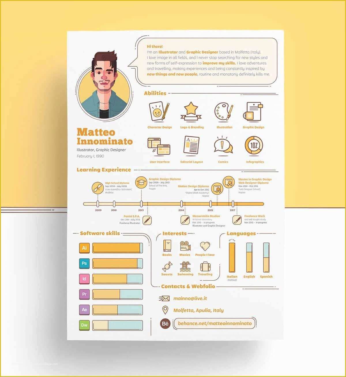 Infographic Resume Template Word Free Download Of Infographic Resume Templates [13 Examples to Download