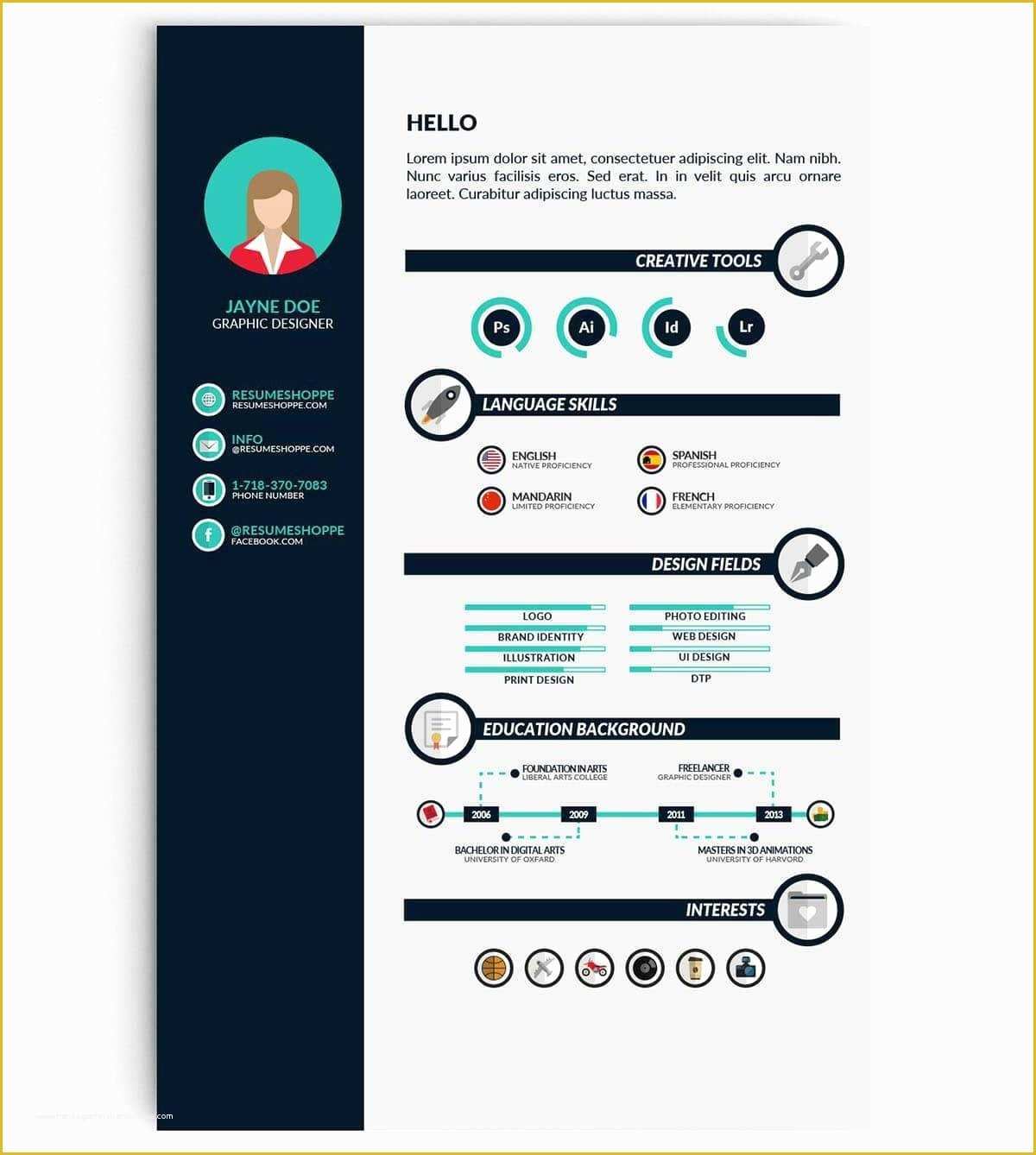 Infographic Resume Template Word Free Download Of Infographic Resume Templates [13 Examples to Download