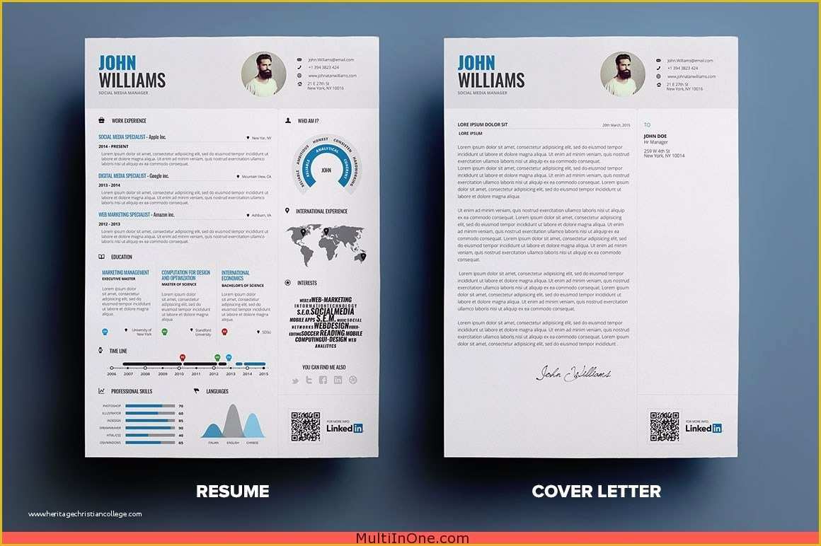 Infographic Resume Template Word Free Download Of Infographic Resume Word &amp; Indesign Vol 1 Free Download