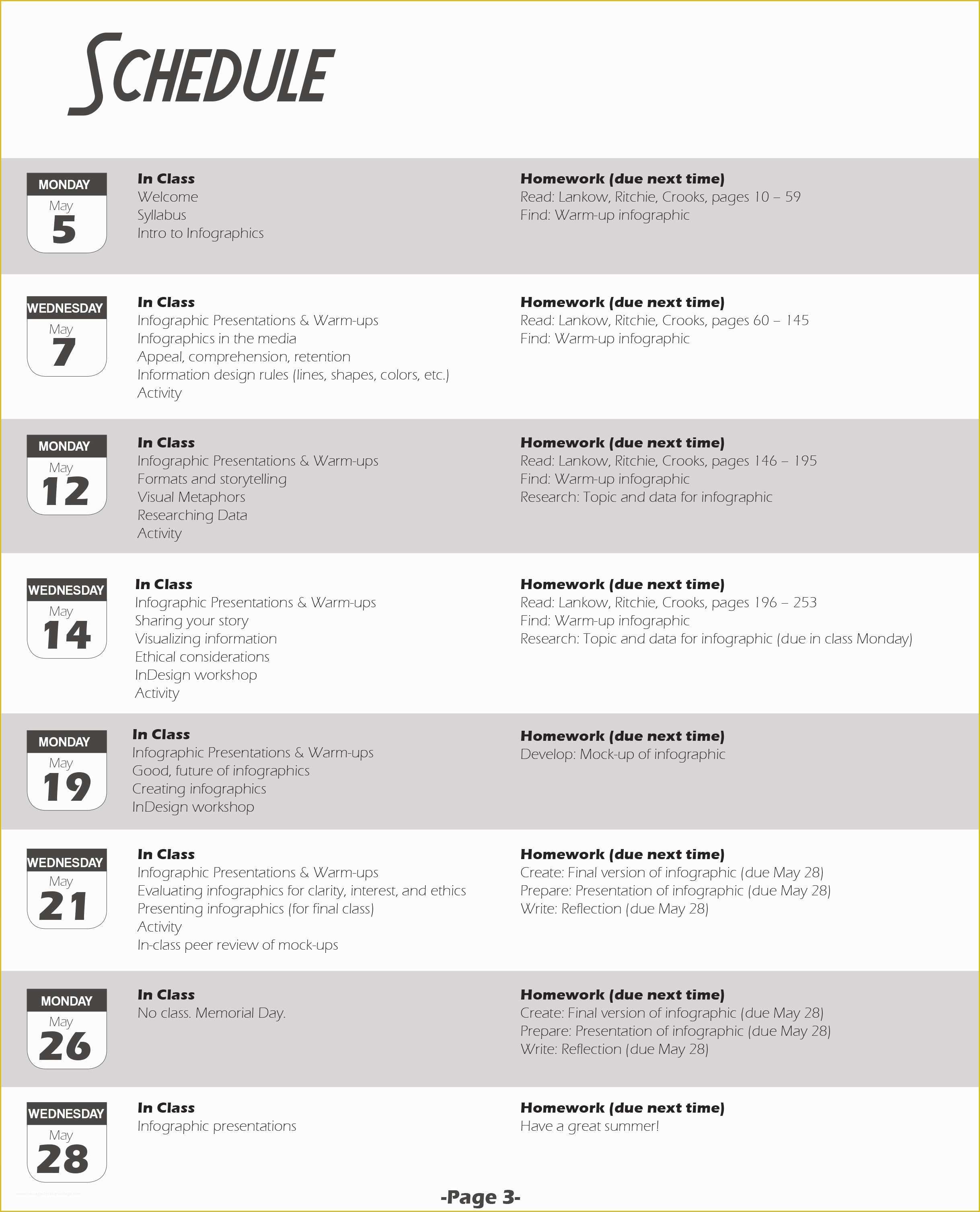 Infographic Syllabus Template Free Of Infographic Syllabus