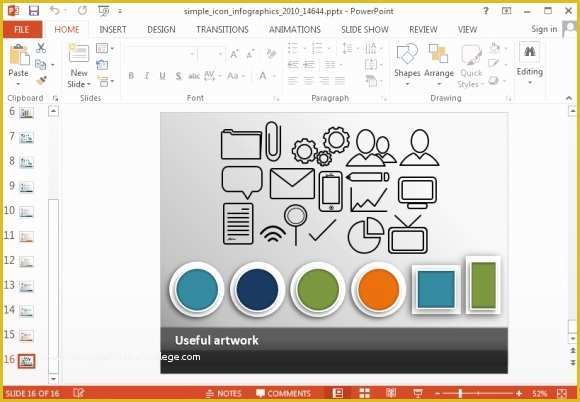 Infographic Template Free Download Of Animated Simple Icons Powerpoint Template