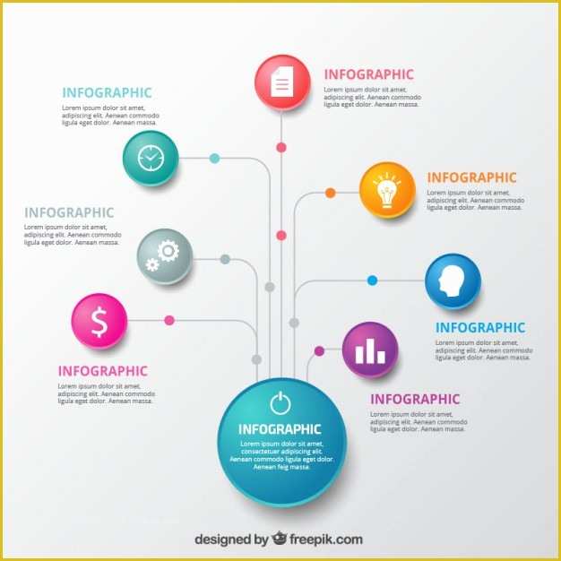 Infographic Template Free Download Of Infographic Template with Colorful Circles Vector