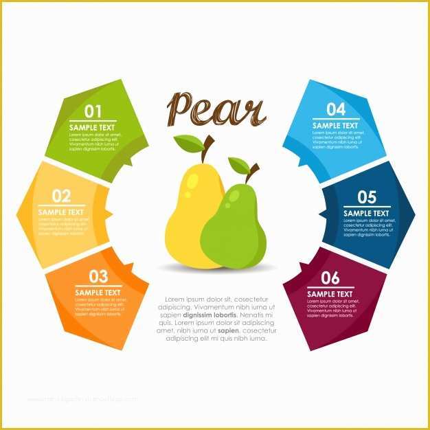 Infographic Template Free Download Of Infographic Template with Pears Vector
