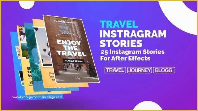 Instagram Stories after Effects Template Free Of Travel Instagram Stories after Effects Templates